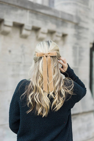 Long Velvet Hair Barrette | Alice Bow - Long Length