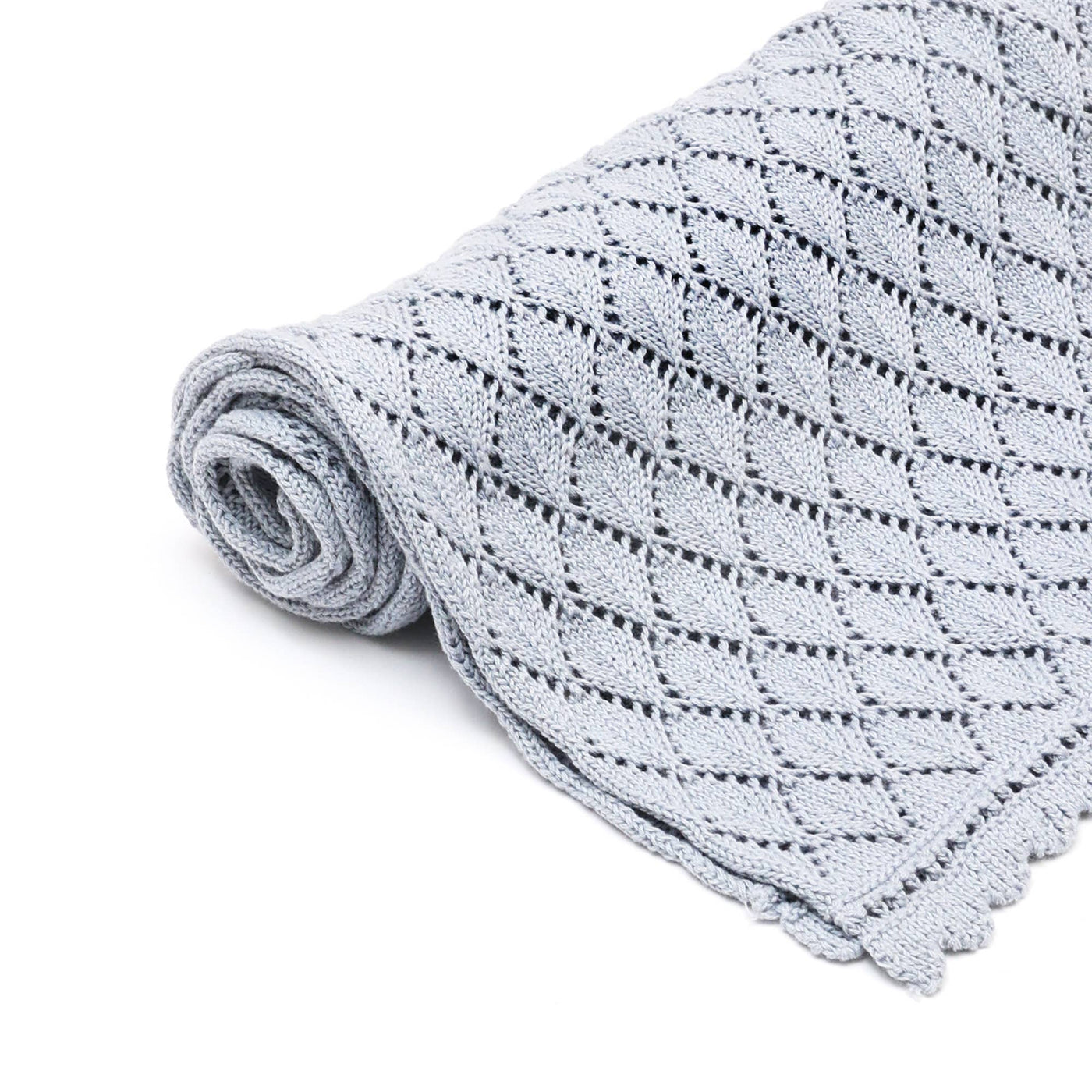 Cotton Pointal Diamond Baby Blanket | Blue