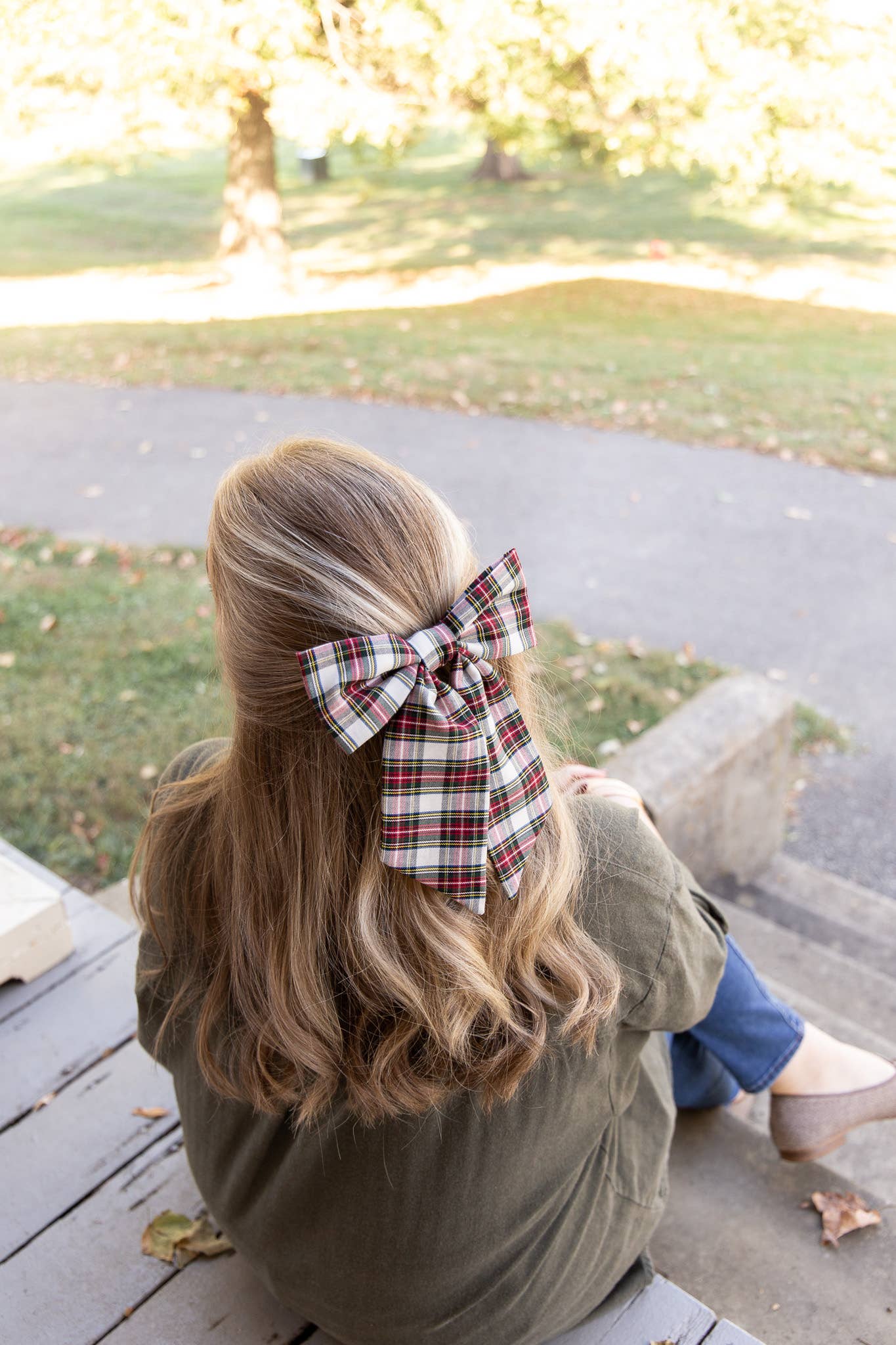 Tartan Christmas Plaid Hair Barrette | Lucy Bow