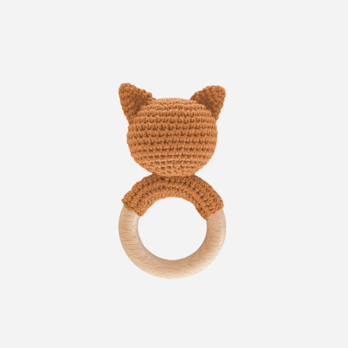 Teether Cotten Fox Crochet Baby Rattle