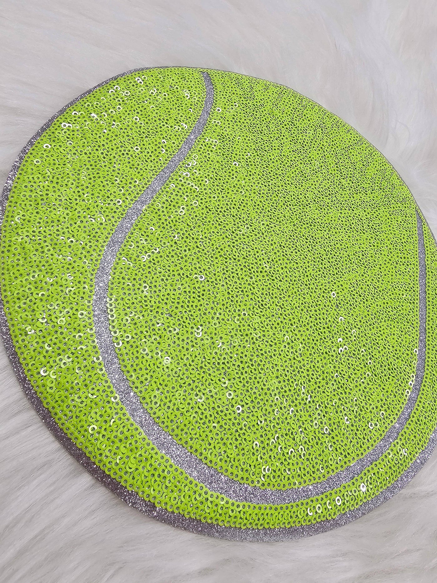 Large Sequin Tennis Ball Patch