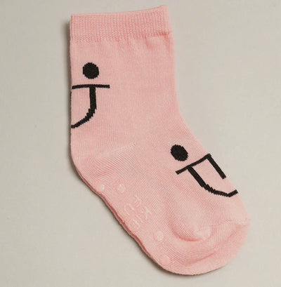 Kids' Funny Emotion Crew Socks | Pink