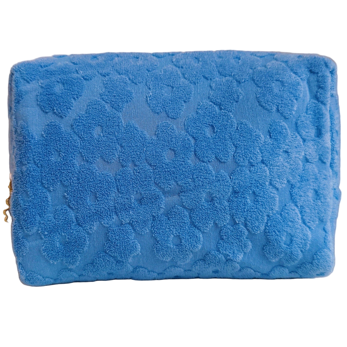 Embossed Daisy Blossom Makeup Travel Case | Blue