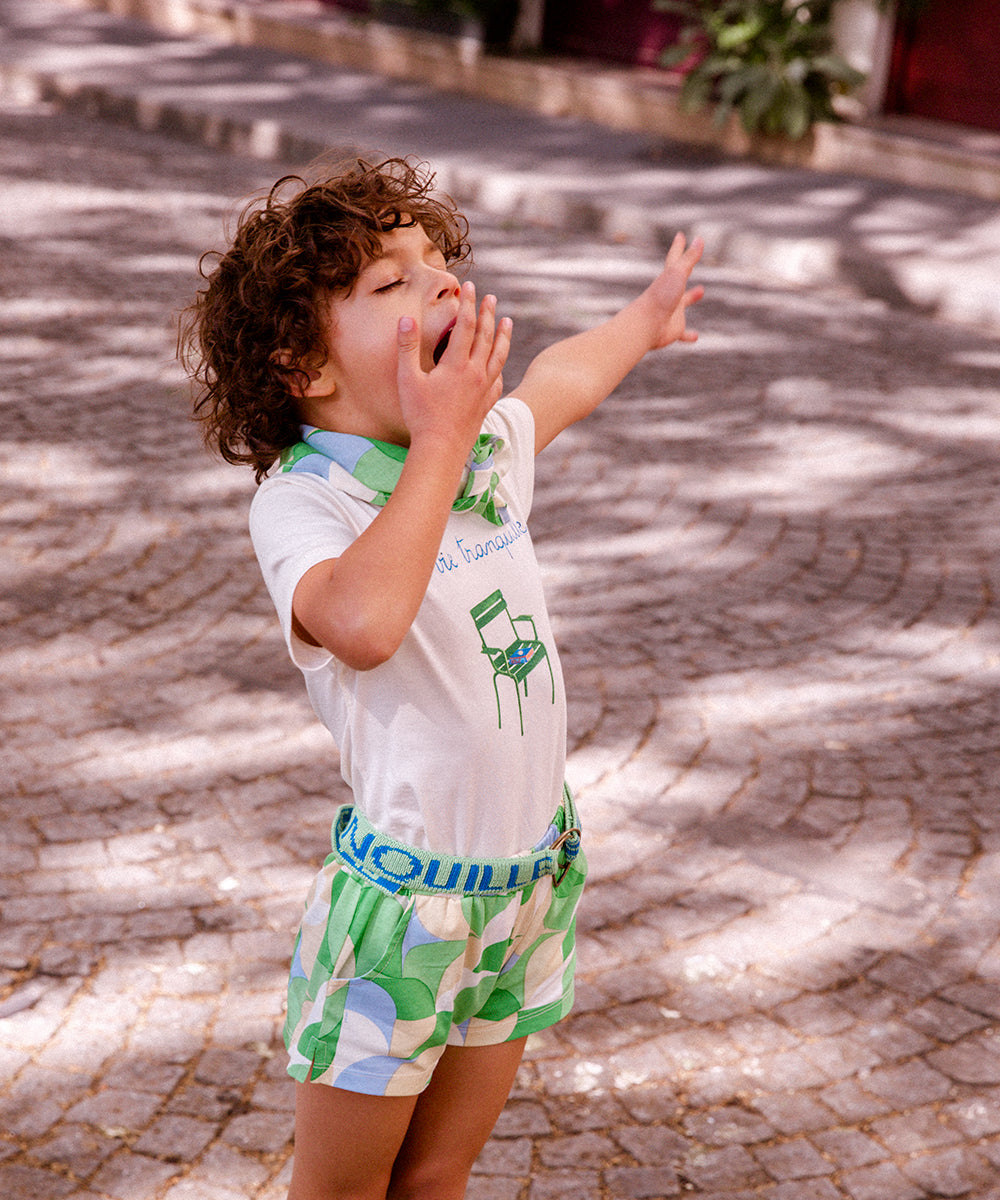 Play Shorts in Green Geometric