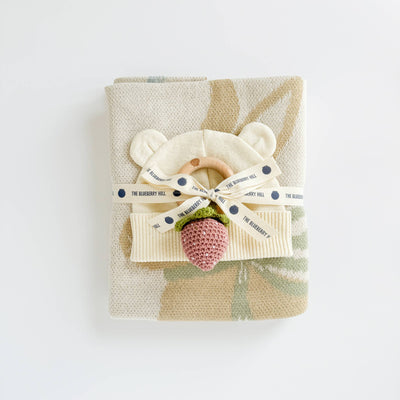 Pastel Bunny Organic Cotton Baby Blanket