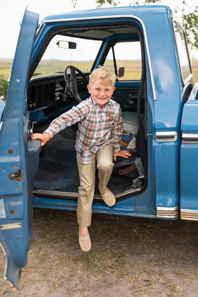 Carter Oxford Shirt | Creme Plaid 