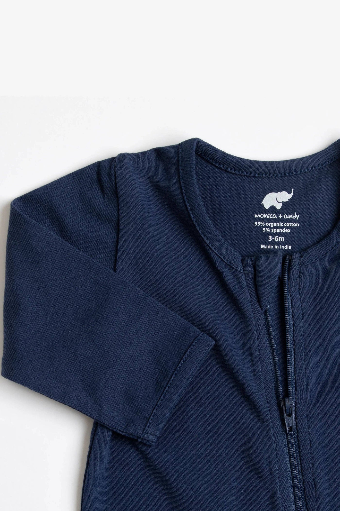 Navy Zipper Onesie