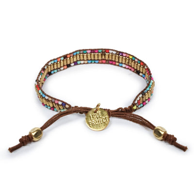 Skinny Gold Darjeeling Double Rainbow Bracelet