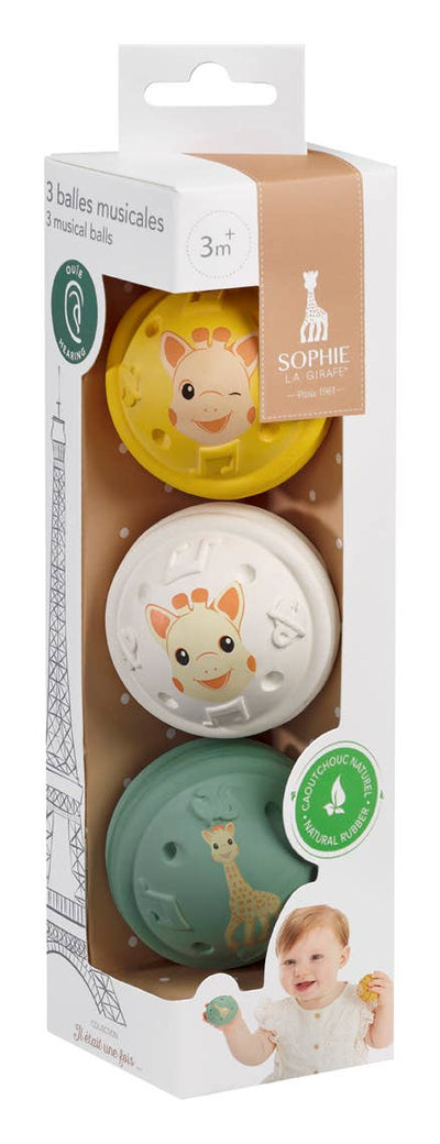 Sophie La Girafe Balles Musicals-Light and Flexible Sound Balls