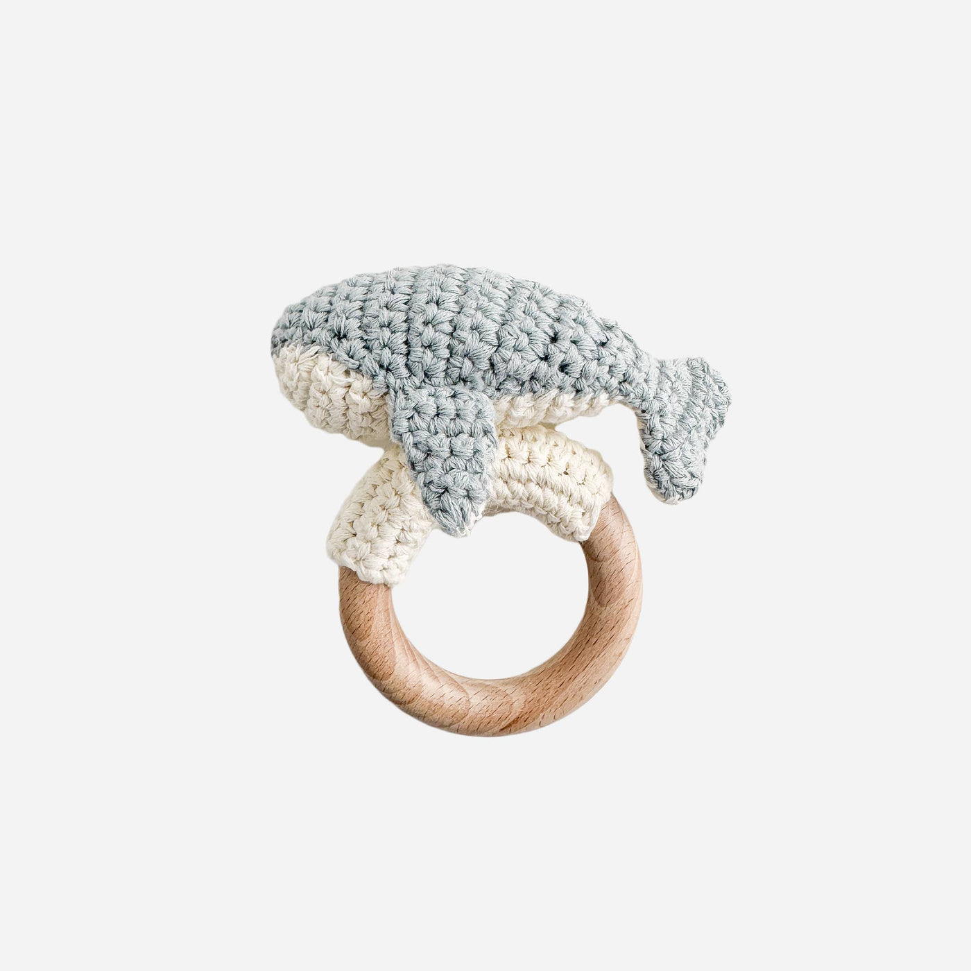 Teether Whale Cotton Crochet Baby Rattle