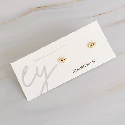Mini Sparkle Stud Sterling Silver Earrings | Pretty Eye