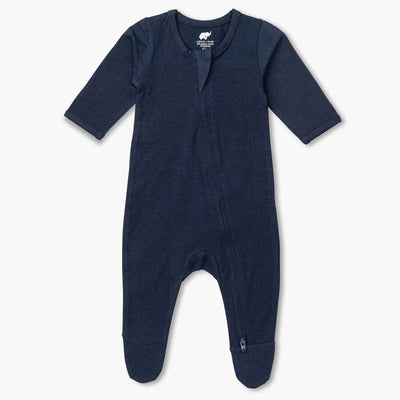 Navy Zipper Onesie