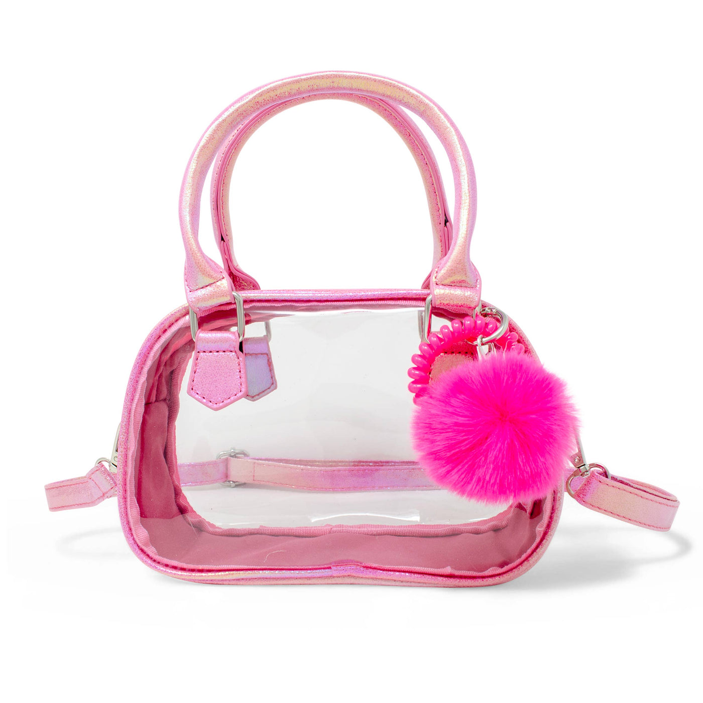 Girl's Game Day Glam Clear Crossbody Bag | Purple or Hot Pink