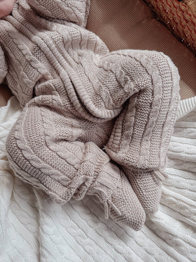 Baby Bear Jumpsuit | Heather Beige