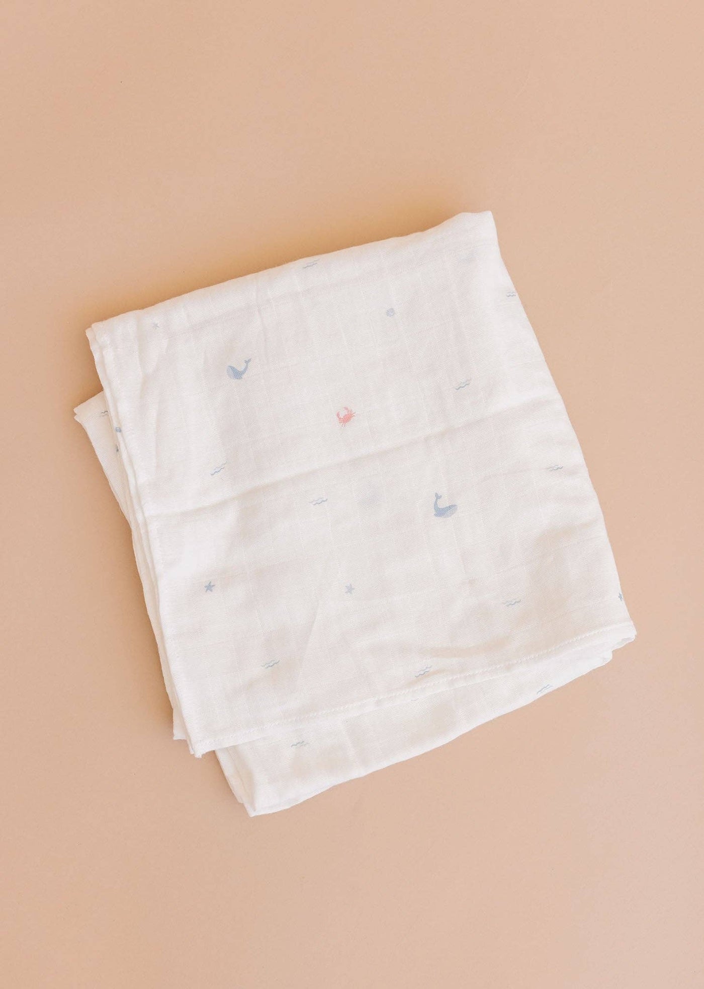 Nautical Ocean Organic Muslin Baby Swaddle Blanket