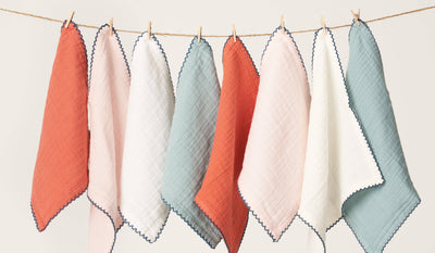 Baby Washcloths, Set of Three | Apricot