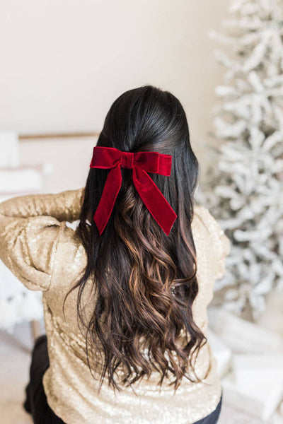 Velvet Hair Barrette | Judy Bow - Short Length