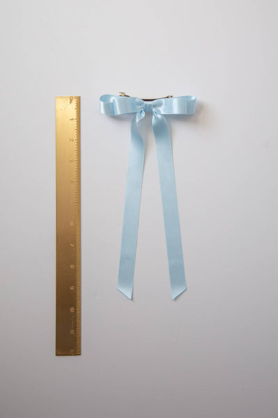 Long Satin Hair Barrette | Micro Alice Bow