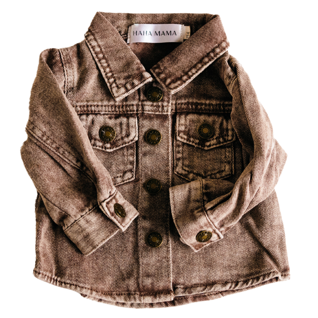 Brown Denim Kids Jacket