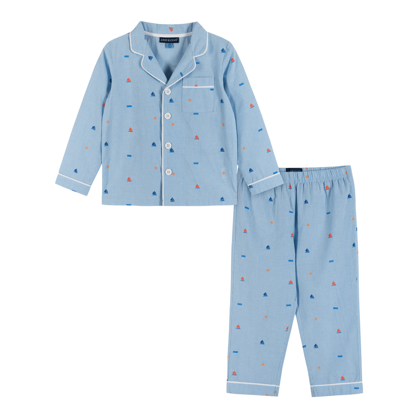 Long Sleeve Pajama Set | Boats