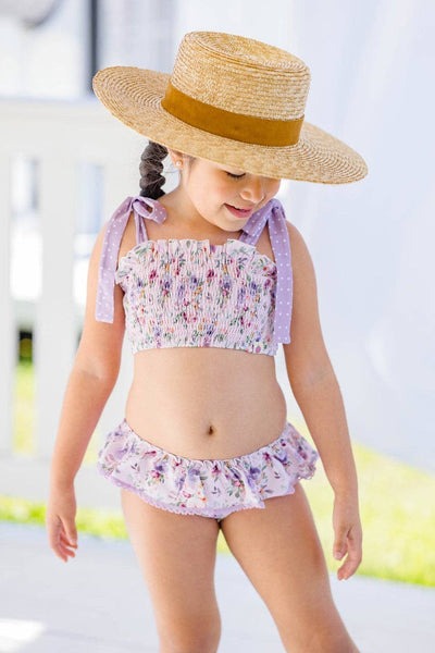 Waverly Shirred Swimsuit | Violet Breeze