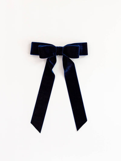 Long Velvet Hair Barrette | Judy Bow - Long Length