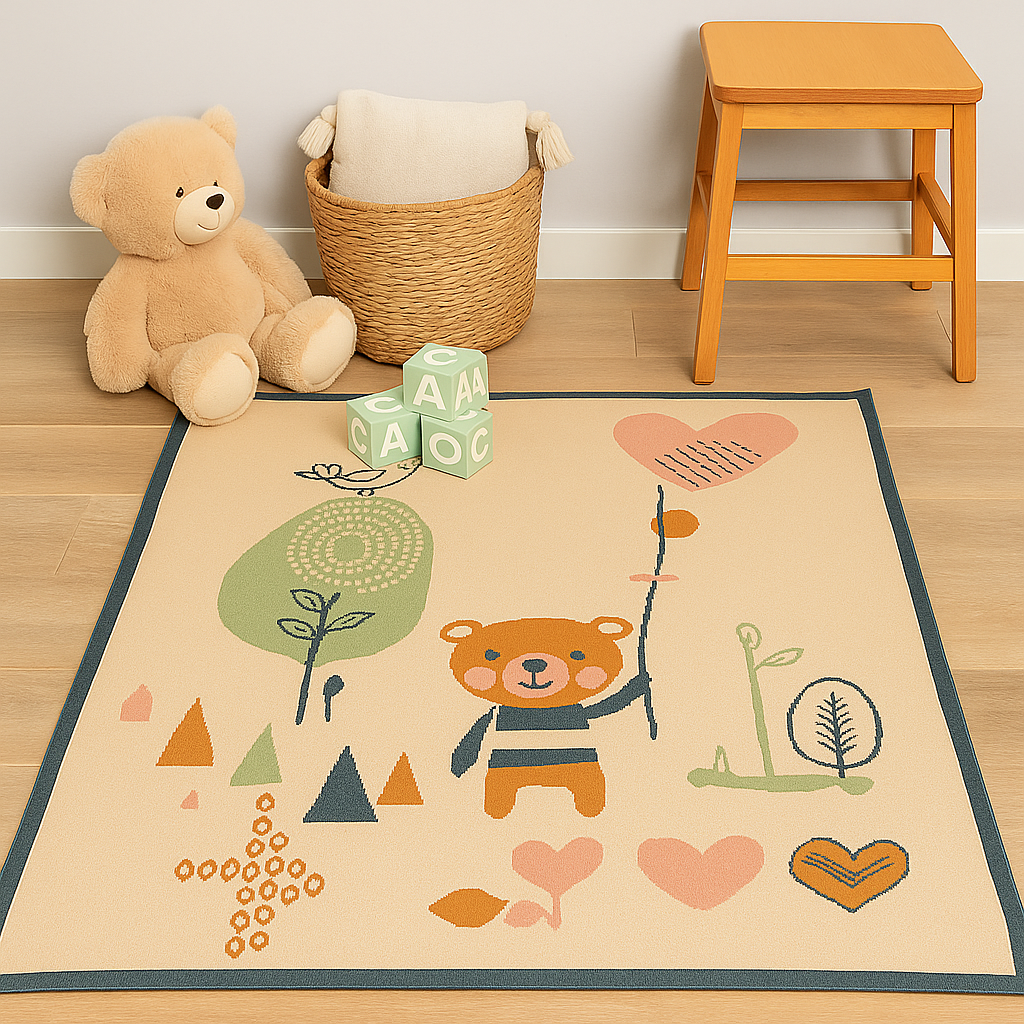 Playful Bear with Balloon Play Mat