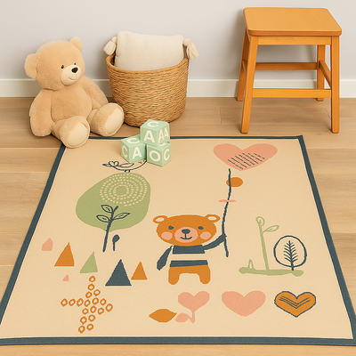 Playful Bear with Balloon Play Mat