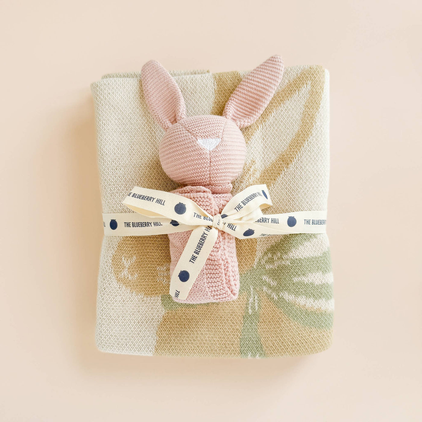 Pastel Bunny Organic Cotton Baby Blanket