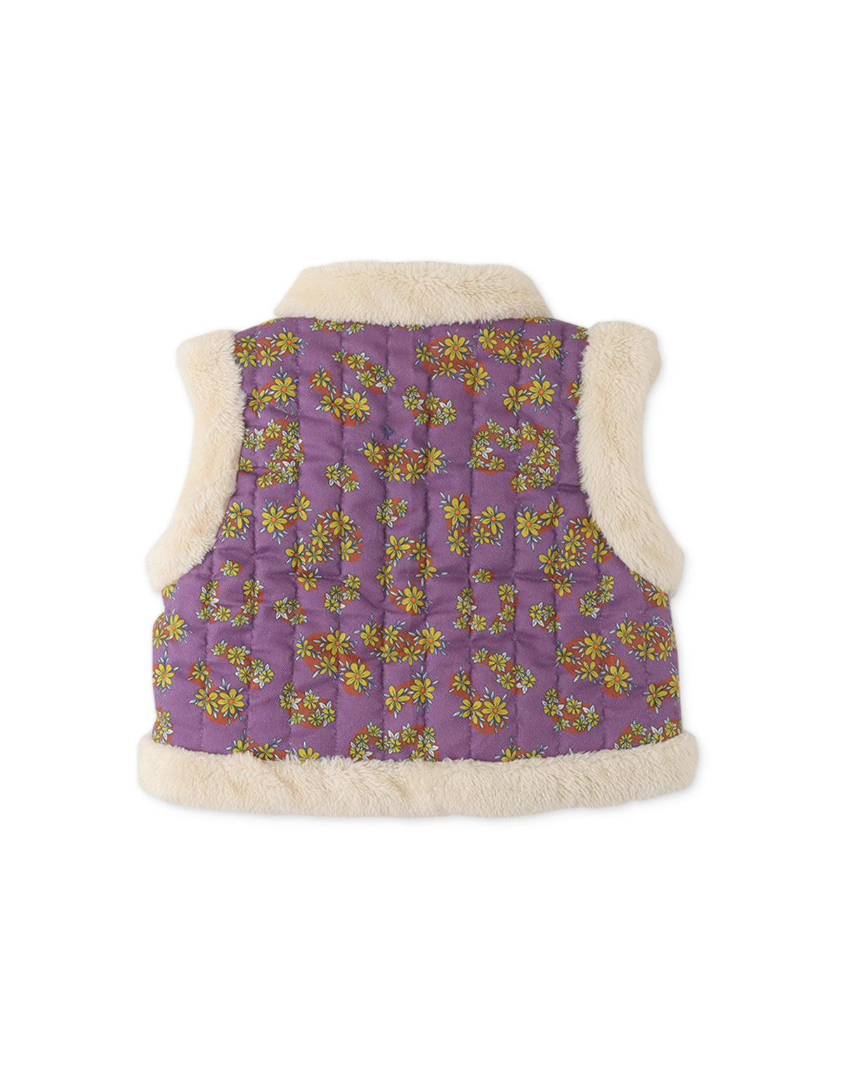 Baby Girl Printed Combi Reversible Gilet