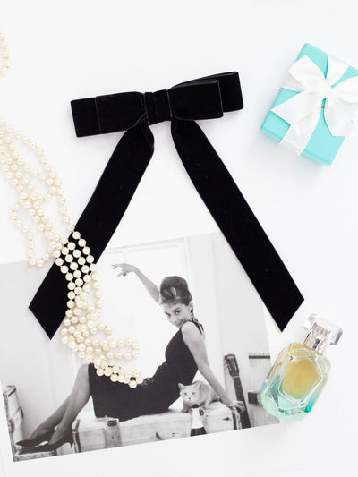 Long Velvet Hair Barrette | Judy Bow - Long Length