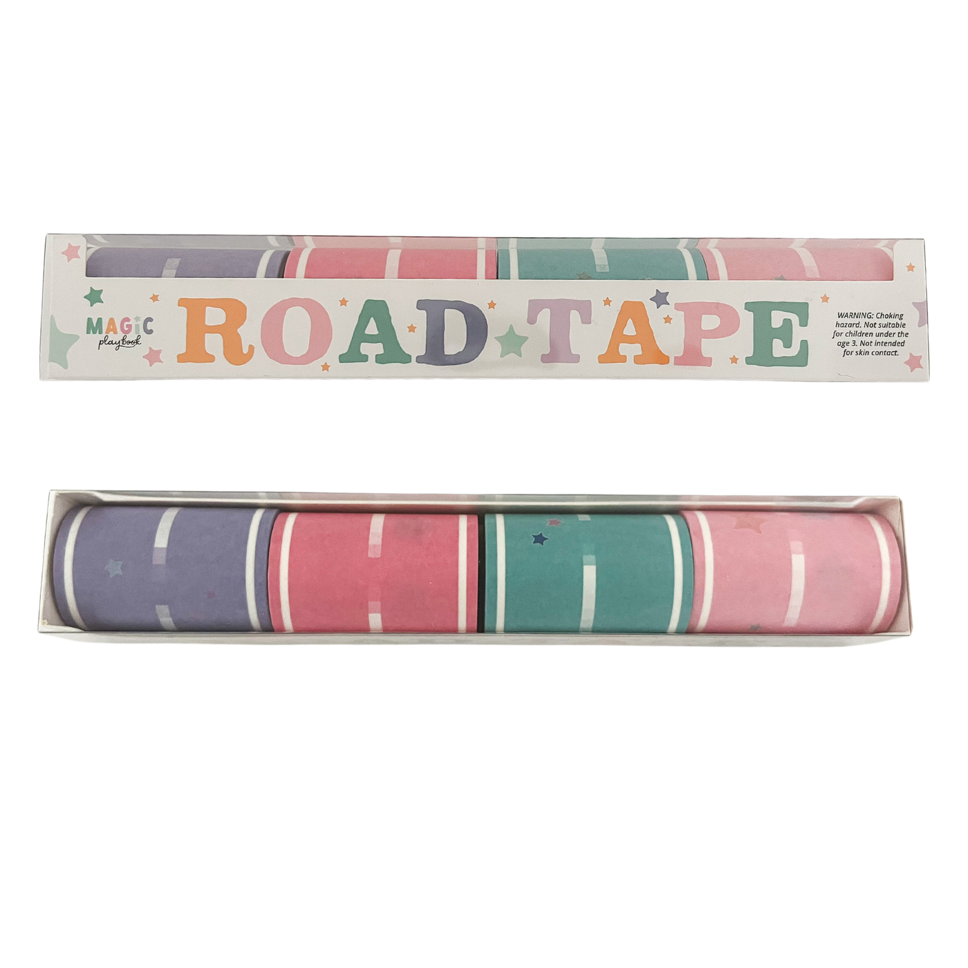 Pastel Colored Play Road Tape | Set of 4