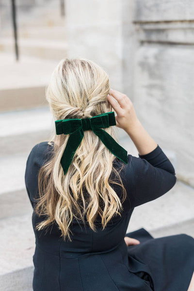 Velvet Hair Barrette | Judy Bow - Short Length