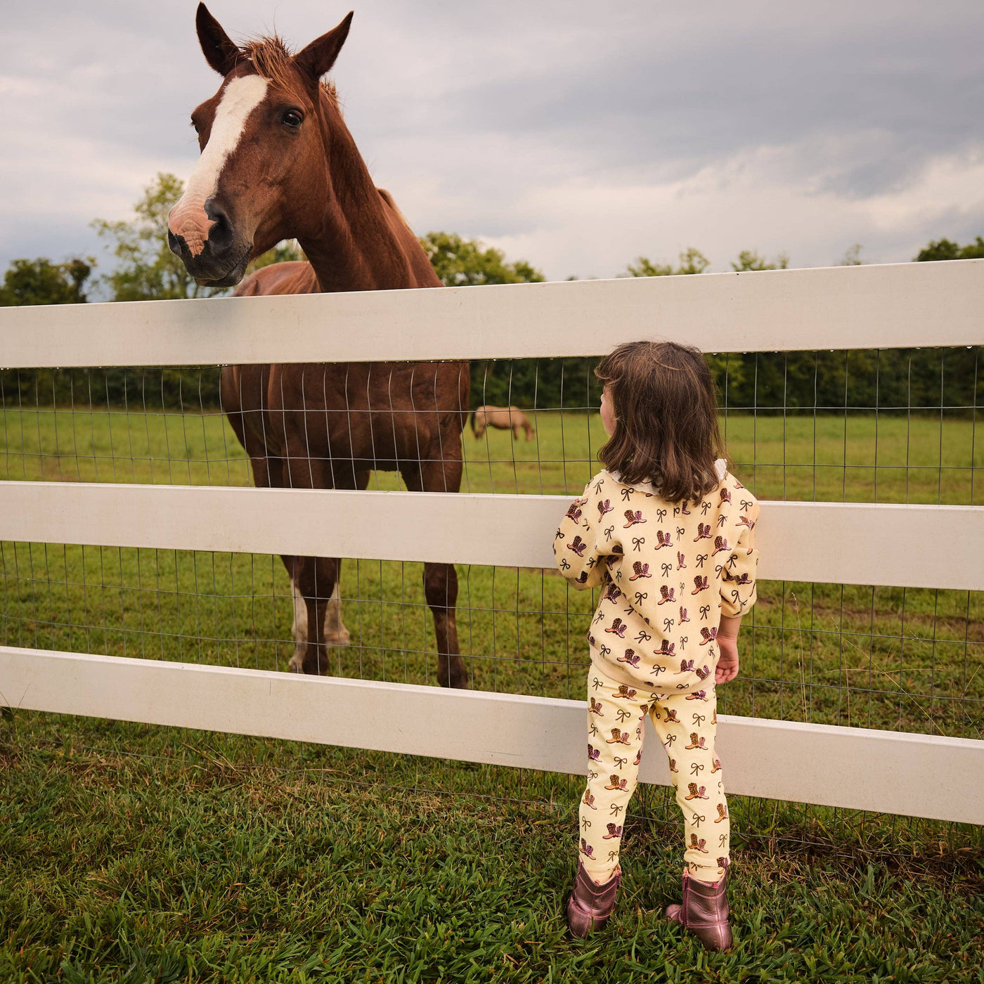 Cowboy Boots Sweater and Leggings Set