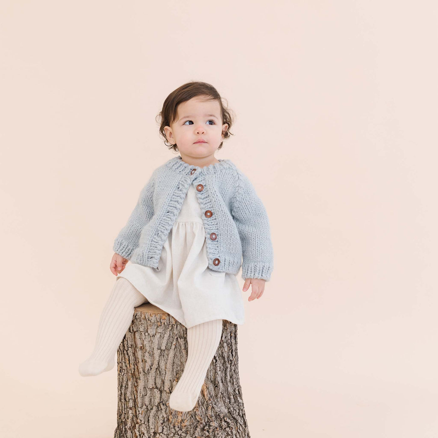 Classic Cardigan Bowie Grey Baby Sweater