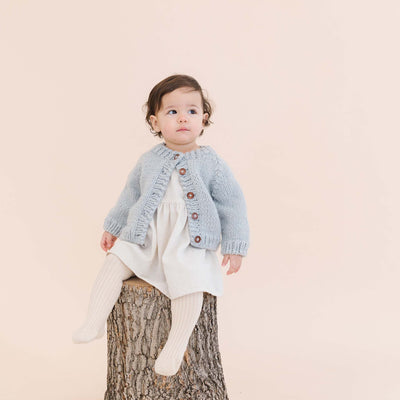 Classic Cardigan Bowie Grey Baby Sweater