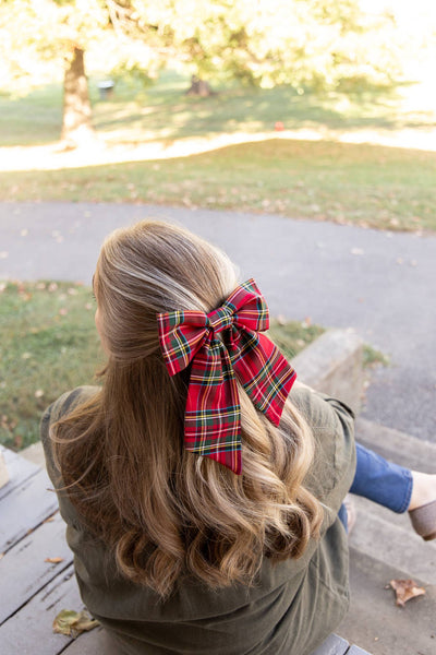 Tartan Christmas Plaid Hair Barrette | Lucy Bow