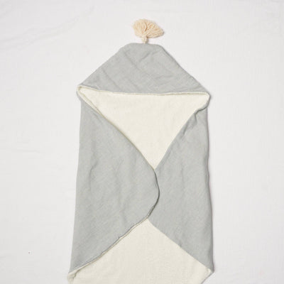 Striped Hooded Towel | Blue