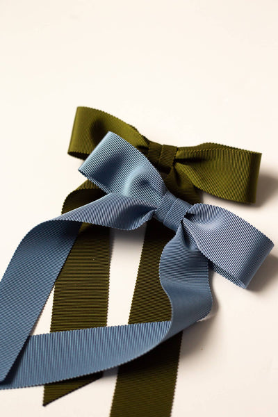 Medium Petersham Grosgrain Hair Barrette | Florence Bow