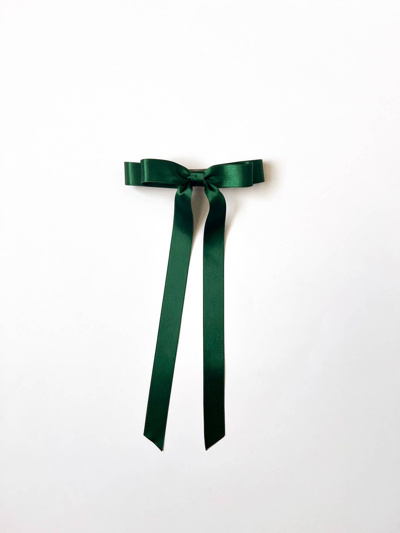 Long Satin Hair Barrette | Micro Alice Bow