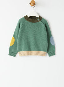 Green 3 Button Sweater