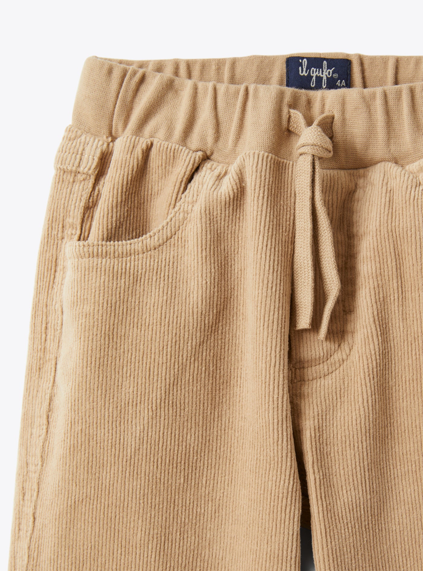 Corduroy Pant With Elastic Band In Sand