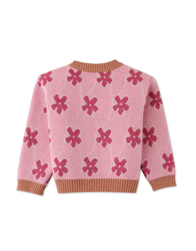 Baby Girl Floral Jacquard Cardigan