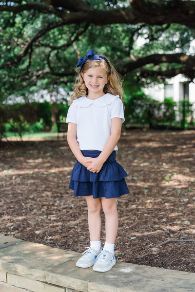Emily Girls' Pima Cotton Short Sleeve Shirt