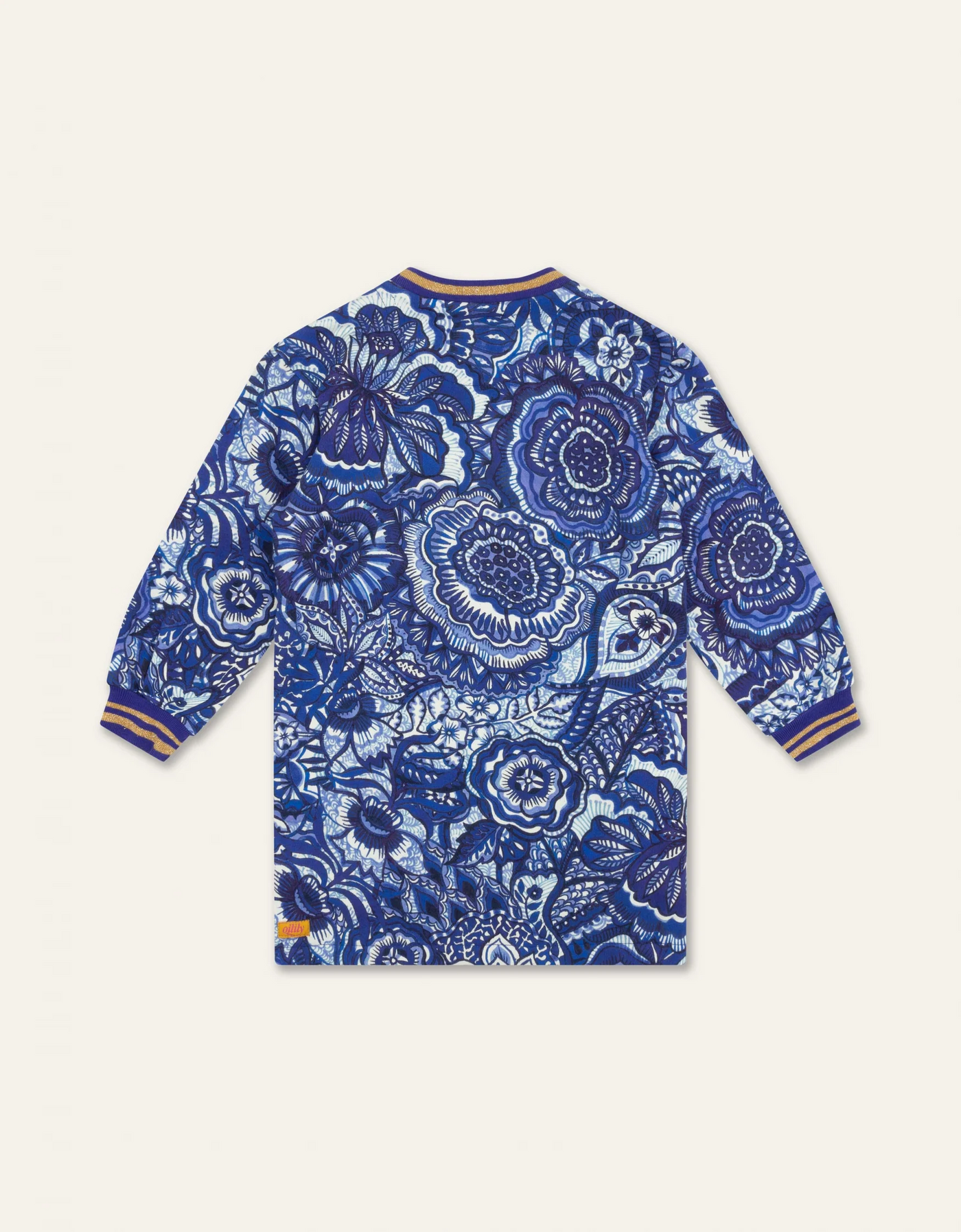 Blue Flower Sweat Dress