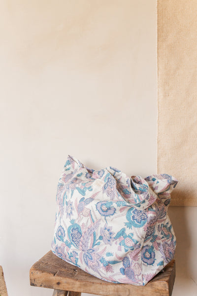 Tote Bag Beverly | Blue Wild Bouquet