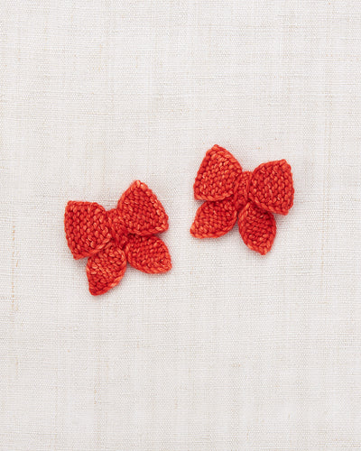 Baby Puff Bow Set | Red Flame