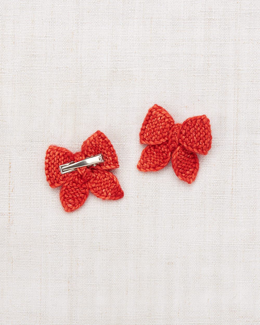 Baby Puff Bow Set | Red Flame