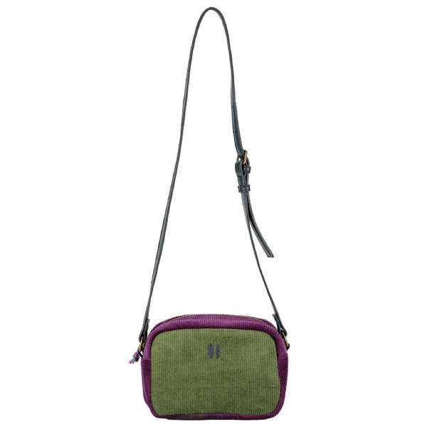 Color Block Corduroy Crossbody Bag