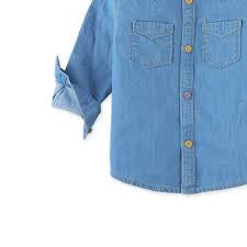 Baby Boy Hang On Banana Western Denim Shirt